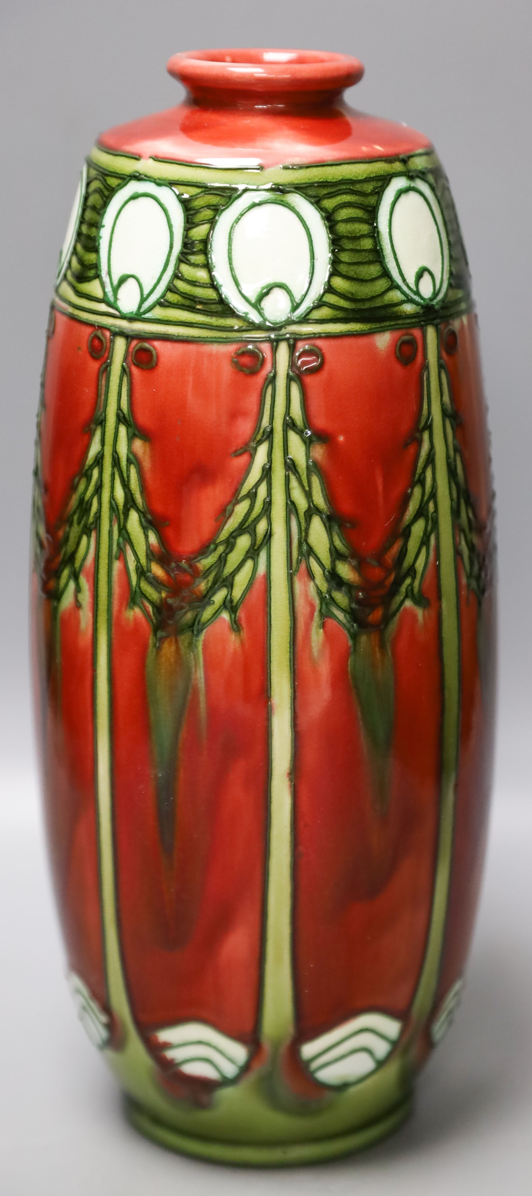 A Minton Ltd Secessionist pottery vase, 31cm